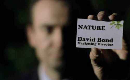 David Bond with business card